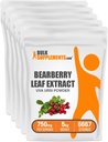 BulkSupplements.com Bearberry Leaf kivonat por - Uva Ursi kivonat, Bearberry kiegészítés, Bearberry Leaf Powder - Vegan & Gluten Free, 750mg per serving, 5kg (11 £) (5-ös csomag)