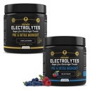 MMA Nutrition HRDWRK 100 Servings Keto Electrolytes Powder Hydration Sugar Free - Elektrolyte Powder to Boost Endurance & Reduce fáradtság elektrolytes kiegészítés - ízesítetlen és kék málna készlet