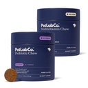 PetLab Co. - Multi- vitamin és kutya probiotikus köteg: Rágható multivitaminok kutyáknak Támogatja az egészség és a kutya probiotikumok támogatása Itchy Skin, alkalmi laza eszközök, és egészséges Élesztő termelés
