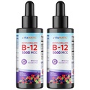 Vitamatic 2 csomagolás Gyors hatású folyékony B12-vitamin 5000 µg (metil-kobalamin) - Természetes Berry Flavor - Nyelvalatti kiegészítés - Gyorsabb abszorpció - 2 OZ