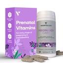 Terhesség Vitaminok nőknek - prenatális vitamin & postnatalis vitaminok szoptató anyáknak w / 20 + Vitaminok, folát & More - Vegán prenatális vitaminok a terhesség minden szakaszában (60 Ct)