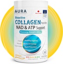 AURA VERISOL ® Bioaktív kollagén peptides ® por szabadalmaztatott NAD + & ATP booster, fejlett celluláris fiatalítási rendszer, egészséges öregedés és DNS javítás, ízesítetlen, Készült Kanadában, 31 szervadékok.