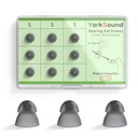 9 hallókészülék-készlet Domes, Silicone Power Domes Close Domes Fültippek, hallókészülék csere Domes, biztos Fit RIC RITE és nyitott Fit BTE hallóerősítő, Smoky Color, kicsi