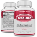 Akne Pillen- Akne Tame Ergänzung- Klare Haut Vitamine Pille für ölige Haut Behandlung, Hormonelle Blemishes, Anti Spots & Cystic Acnes Ergänzungen für Frauen, Männer, Teens & Erwachsene- 60 Oral Tablets