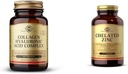SOLGAR Collagen Hyaluronic Acid Complex, 30 tabletta - hidrolizált Collagen Type 2 - Segít és kelátos cink, 250 tabletta - Cink egészséges bőrhöz - Támogatja a sejtek növekedését és DNS formáció