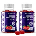 Vitamatic Sugar Free Melatonin 30 mg / gumi - 60 adag Vegetarian Gumies - Non-Habit Forming Supplement (60 adag 2))