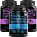 MEDCHOICE Sleep Melatonin (180ct) és Nootropic Brain (60ct) Supplement Bundle - Wellness Duo alvó, agy, fókusz, & hangulattámogatás - vegán, nem-GMO, gluténmentes
