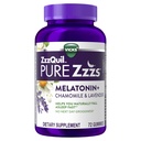 ZzzQuil PURE Zzzs Melatonin Gumies, Alvási Aid, Melatonin 2 mg, kamilla & levender, Melatonin Alvási Gumies, Alvási támogatások felnőtteknek, Wildberry Vanilla Ízesített, 72 Alvási Gumies