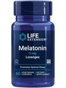 Life Extension Melatonin, 3 mg, optimális alvástámogatás, egészséges circadian ritmus, celluláris védelem, gluténmentes, nem GMO, vegetáriánus, 60 rágható lozenges
