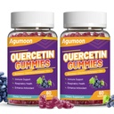2 Pack Quercetin Gumies, 1000mg Quercetin Bromelain Cink Elderberry-vel, Immune & Antioxidáns Support, Vegan Gumies felnőtteknek és gyerekeknek, 120 Count