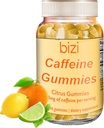 Bizi koffein Gummies a férfiak és a nők, Energy Supplement Boost Focus, koffein Gummies felnőttek, 30 mg koffein per gumi, Citrus Flavor (60 ct)