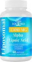 Fogoro Alpha Lipoic Acid 1500 mg- Liposomal ALA Supplement for Cellular Energy Production, Lipid Metabolisation, Free Radical Scavenger, 60 Softgels