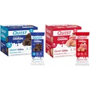 Quest Nutrition Frosted Cookie Twin Pack Bundle, Chocolate Cake 1g Sugar 11g Protein 2g Net Carbs and Strawberry Cake 1g Sugar 10g Protein 2g Net Carbs, Gluten Free, 16 Cookie Each
