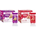 Quest Frosted Cookie Twin Pack születésnapi Cake 1g Sugar 10g Protein 2g Net Carbs Gluten Free 8 Count and Strawberry Cake 1g Sugar 10g Protein 2g Net Carbs Gluten Free 16 Cookie