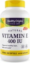 Egészséges eredet E-vitamin 400 NE (természetes, nem-GMO, glutén mentes, bőr támogatás, szív- és érrendszeri támogatás), 360 Softgels