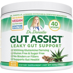 Leaky Gut Support Promoted 124; L- Glutamin Gut Lining Digestic Drink Mix 124; Gluten- Free Doctor Crafted Botanikus Formula 124; Gut Assist by Dr. Danielle