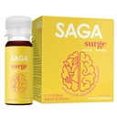 SAGA SURGE Organic Energy Shots - 124; Performance Drink - 124; Yerba Mate & Alpha GPC kiegészítés CoQ10-vel, Turmeric & Mushrooms - 124; Pre Workout Boost Drink for Focus, Endurance & Performance - 124; 2oz Peach Mango