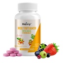 Heivy New Children Multivitamin rágható - 120 tabletta a csont, szem és a vitamin egészség - támogatja a növekedést és a fejlődést a D3, C & B-komplex
