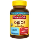 Nature Made Superior Absorption Krill Öl 500mg mit Astaxanthin und Phospholipiden, Omega 3 für Herzgesundheit Unterstützung, Antarktis Krill Öl Supplement, 100 Softgels, 100 Tage Versorgung