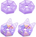 Heti Pill Organizer Nagy 7 napos Pill Box Organizer Napi orvosság Vitamin Halolaj tabletták kiegészítők Arthrity Friendly