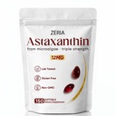 Zeria Astaxantin 12 mg, Természetes Mikroalgák Antioxidáns kiegészítők, Segít megvédeni a sejteket az oxidatív stressz, bőrkeménység és rugalmasság, Promotes Egészséges bőr és szemek, 150 Softgels