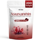 Rovina Astaxantin 12 mg, Astaxantin Antioxidáns kiegészítők Immunrendszeri, Szem-, Bőrvédő, Non-GMO & Gluten Free - 200 Softgels