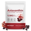 FANSHI Astaxanthin 12mg Softgels 120 Count Triple Strength von Astaxanthin ergänzt natürliche Mikroalgen Leistungsstarke Antioxidante Unterstützung für Haut, Augen & Herz Gesundheit 4 Monate Versorgung