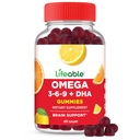Élőképes Omega 3 6 9 Gummeaux 124; Vegan DHA Supplemental 124; Fish Oil Alternative from Plant Based Flaxseed Oil