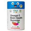 Little Joys Omega3 (DHA) Brain Gumies gyerekeknek. 7- 12 Years. 30 Day Pack. Növényalapú Omega3 kiegészítők. Chicory Root Fiber-rel készült a Gut Health-nek. Multivitaminok Rich. Sugar nélkül.