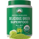 Peak Performance Bio Greens Superfood Pulver. Beste Verkostung Super Greens Pulver mit 25+ Bio Zutaten für Max Energy und sportliche Leistung. Vegan Keto Green Juice Daily Drink