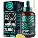 WILD FUEL Flüssige Collagen Peptide mit Biotin Vitaminen für Haarhaut und Nägel - 30.000mcg flüssiges Kollagen für Frauen und Männer Plus Biotin - Lemon Flavor, bis zu 2-Monat - 2 oz