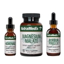 NutraMedix Energy Set - 3- Piecet kit includes extracts of Astragalus, Rhodiola, Ginseng & Schisandra, Burbur- Pinella Detox Drops & Magnézium Malate Capsules for General Wellness