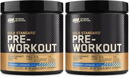 Optimum Nutrition Gold Standard Pre- Edzés, D-vitamin Immuntámogatás, a kreatin, Beta-Alanine, és koffein energia, Keto Friendly, Áfonya Lemonade, 30 szerváció, (csomag 2)
