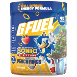 G Üzemanyag Sonic 2.0 Energy Drink Powder, Pre Workout koffein Mix játék, Sugar Free Focus Amino, Vitamin + Antioxidánsok, 9.8oz (Barack Ring Candy, 40 szerváció)