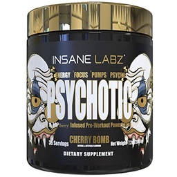 Eszméletlen Labz Pszichotikus Arany, Magas Stimuláns Pre Edzés Powder, Extrém Lasting Energy Focus, szivattyúk és kitartást Beta Alanine, DMAE Bitartrate, NO Booster (35 szervizek, Cherry Bomb)