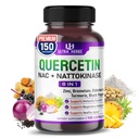 Quercetin kiegészítés Bromelainnal, C-vitaminnal és cinkkel, Nattokinázzal, NAC, Elderberry, Elderberry 124; 8 in 1 Ultra Antioxidant Complex for Immune Health 124; 150 kapszula