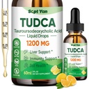 TUDCA kiegészítés 1200mg folyékony cseppek, májpótlás a TUDCA, NAC, Milk Thistle Seed és pitypang, a máj támogatása, és epehólyag Cleanse & javítási, Sugar- mentes, Vegan, Lemon Flavor, 2 Fl Oz