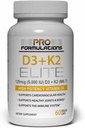 Pro formulák MD D3 + K2 Elit - D3-vitamin + K2-vitamin - 60 napos ellátás - High- Potency, Biológiailag elérhető MK- 7