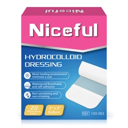 20 Count Hydrocholoid Bandages 2 "x 2", sebek Dressing kis Hydrocholoid Gel kötszerek sebek, sebgyógyító ágy sore kötszer