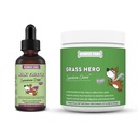 WONDER PAWS Milk Thistle Drops Plus Grass Hero Soft Chews - kutyáknak Máj és vese támogatás, Detox & vizeletvizsgálat Tract Health - Milk Thistle 2 Ounces - Grass Hero 60 Chews