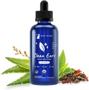 kin + fajta kutya fül tisztító megoldás - Organic kutya fül mossa és Easy- használja fülcseppek kutyák - Cleans Wax, Dirt & Odor - Gentle fül tisztítás w / Witch Hazel, Aloe Vera & Tea Tree Oil - Készült USA 4 fl oz