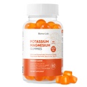 BionerLab Kálium Magnézium Gummies D3 B6 C - Magas abszorpció Kálium 99mg Magnézium Glicinát 250mg rágható kiegészítők nők felnőttek