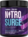 Jacked Factory X John Wick - Nitrosurge Wick Pre Workout Supplement - Intenzív energia, Battle- Ready Focus, megállíthatatlan elkötelezettség, és Sheer Will - 30 Servings, Baba Yaga Blue Raz