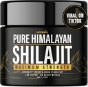 Shilajit Pure Himalája Organic Resin - Natural Authentic Lab Tested Formula for Men, Women - No Heavy Metals - 600mg Max Strength 85 + Trace Minerals Golden Grade Shilajit kiegészítés (1 Pack)