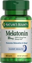 A természet Bounty Melatonin, 100% gyógyszermentes alvászavar, étrend kiegészítés, 10 mg, 60 gróf