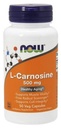 NOW Foods kiegészítők, L- Carnosine (Beta-Alanyl- L- Histidin) 500 mg, Egészséges öregedés, 50 Veg kapszula