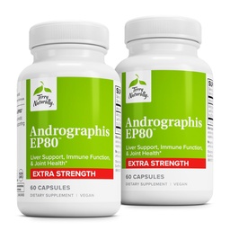 Terry Natural Andrographis EP80 Extra Strength - Brain Health & Immune Support - Joint Health Support to Aid Mobility - Adaptogen Supplement for Energy & Life Support - 60 kapszula (2. csomag)