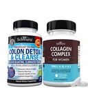 BioSchwartz 15 napos tisztítás colon és Gut Health Plus hidrolizált kollagén peptid kapszula (45 napos ellátás)