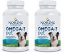 Nordic Naturals Omega-3 Pet, Unflavored - 120 Soft Gels - 330 mg Omega-3 Per Soft Gel - Fischöl für Hunde mit EPA & DHA - fördert Herz, Haut, Mantel und Immungesundheit (Paket von 2)