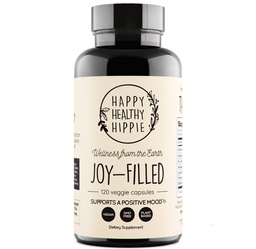 Joy- Filled Mood Support Supplement - 7 Herb Complex w / St. Johns Worts (120 Ct) - 124; Stressz Relief Supplement Rhodiola Rosea-val, Eleuthero X4; Helps Solid The Mind & Body - 124; 100% Plant- Based Happy Pills